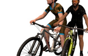 Hometrainer mtb dæk – Det rigtige dæk til den rigtige hometrainer Billede af to avatarer på mtb i zwift